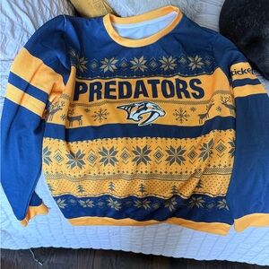 Predators Blue and Gold Crewneck Sweater